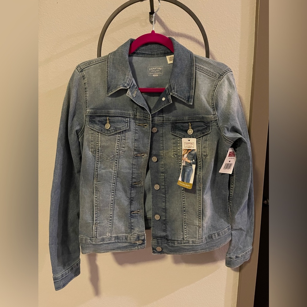 NWT Signature by Levi Strauss & Co. Gold Label Women's Original Trucker Jacket M - Picture 5 of 6